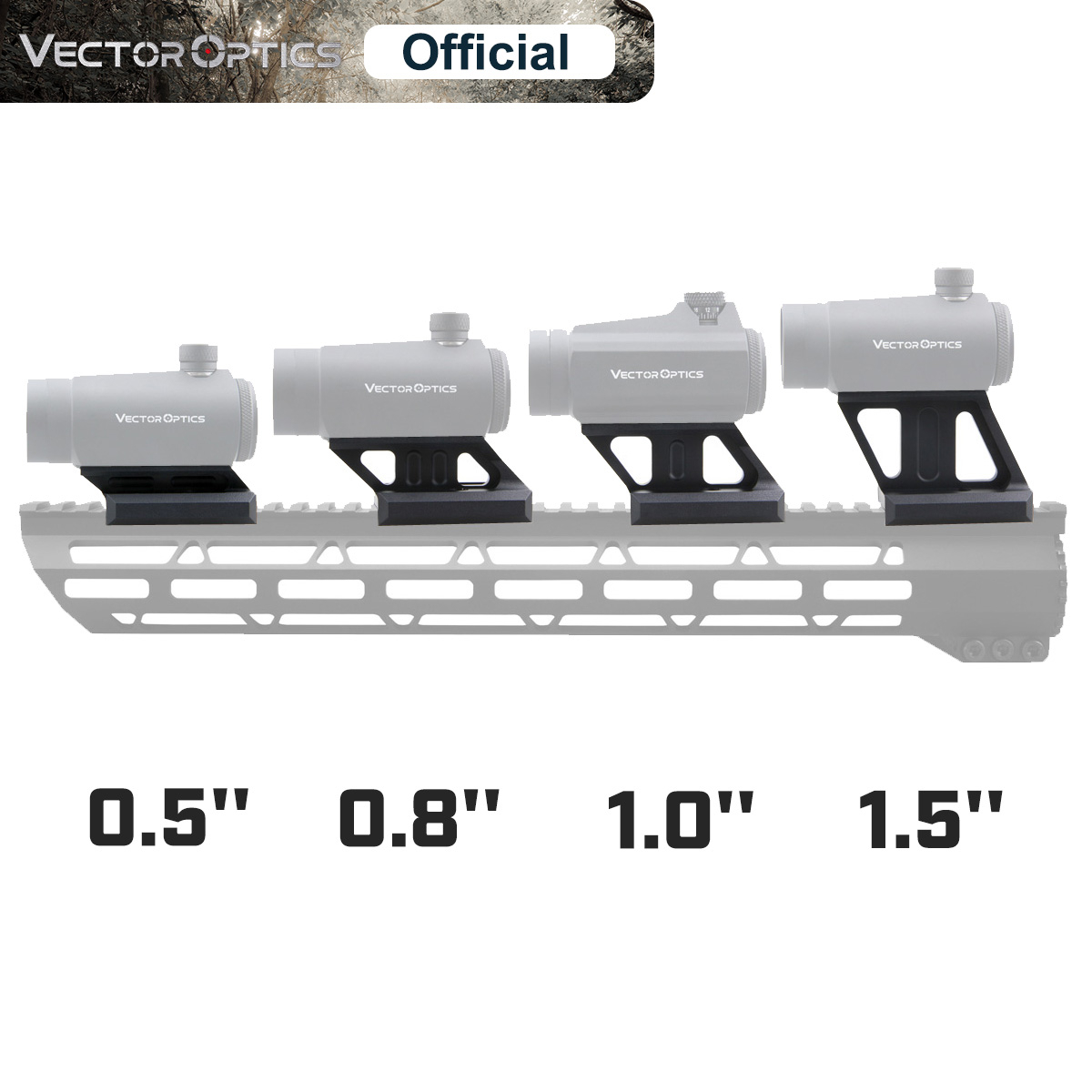 Wood Lathe Bed Extension - Vektor optik Red Dot Riser Rail