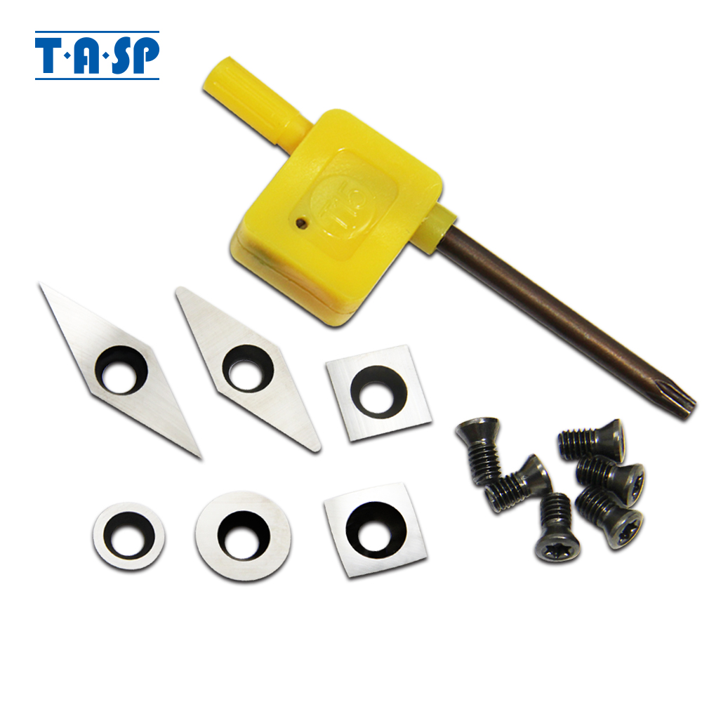 Woodturning Tools Set Hss - Sisipan Pemotong Karbida TASP Set Alat
