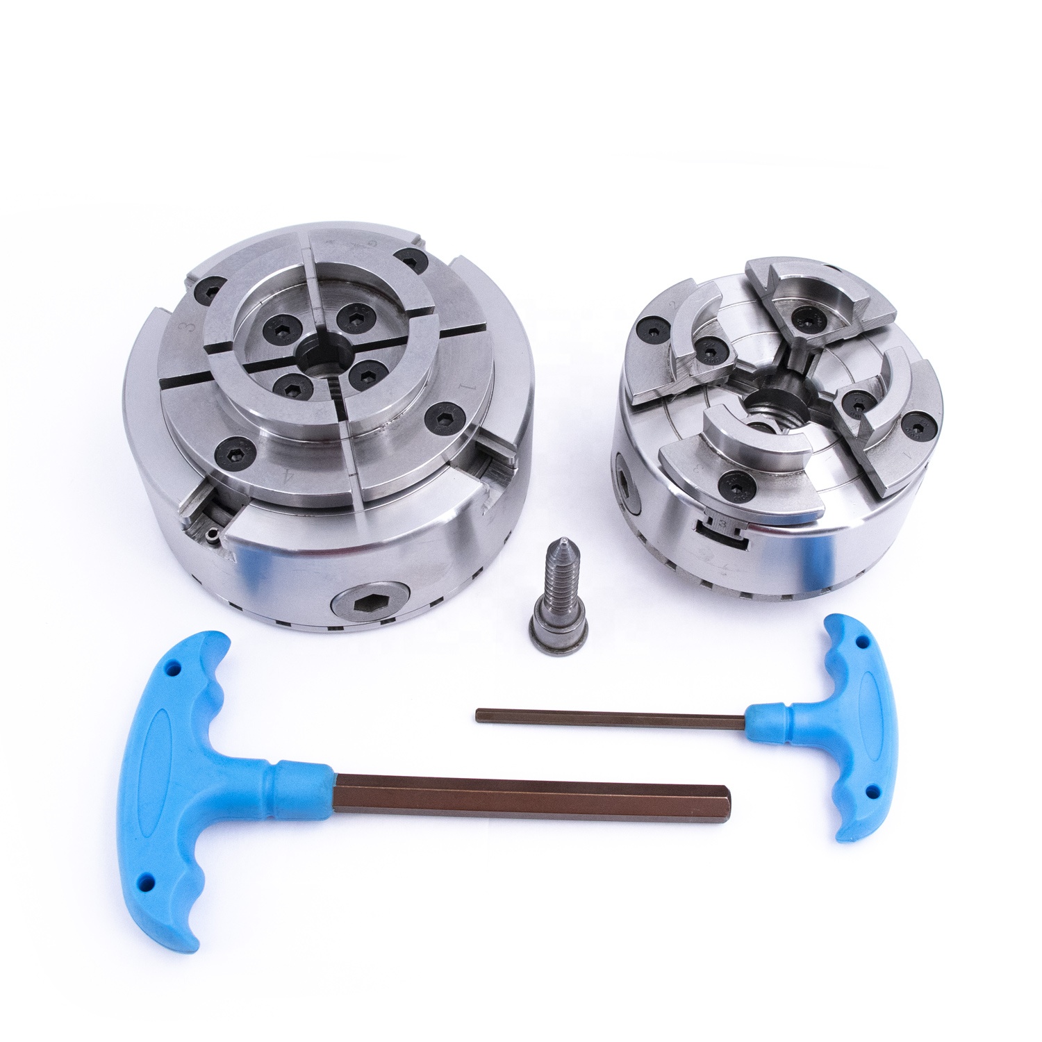 Wood Lathe Chuck 4 Jaw - Mesin Perkakas dengan Ulir 1''-8 M33,