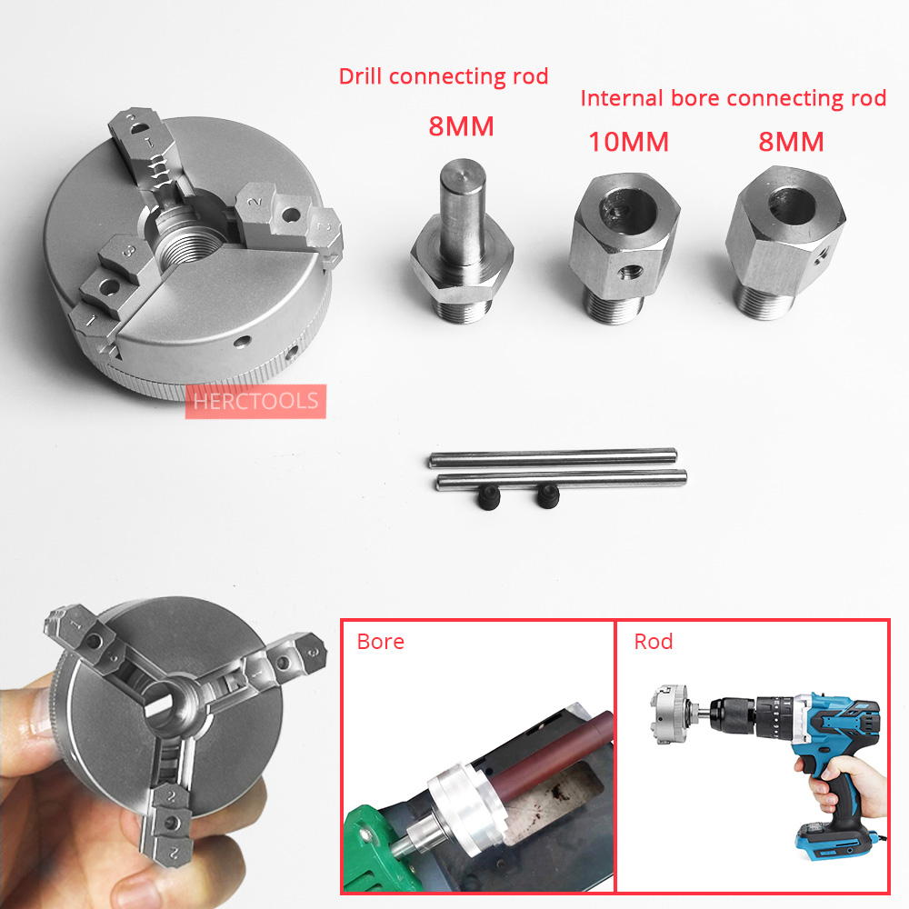 Chuck Bubut 3-Cakar 50mm Self- - Wood Lathe Chuck 4 Jaw ulasan dan harga
