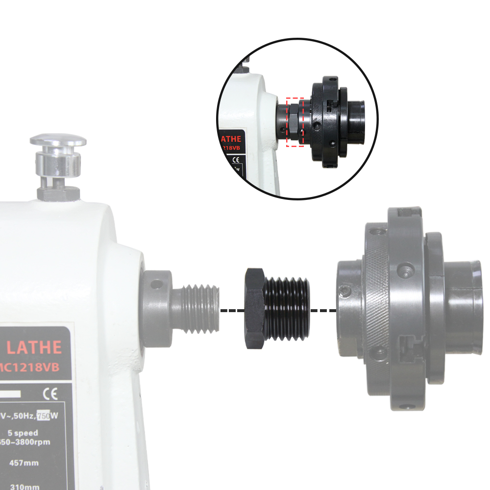 Adaptor Spindle Headstock Mesi - Wood Lathe Duplicator Attachment ulasan dan harga