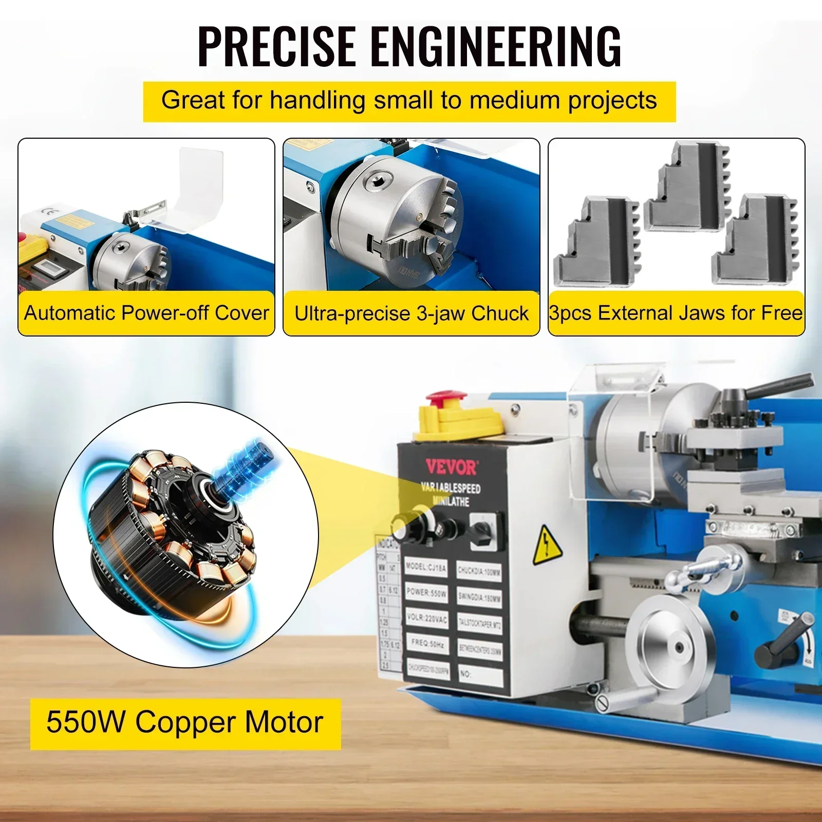 Mesin Bubut Logam Mini 7x14 In - Mini Metal Lathe 7X14 ulasan dan harga