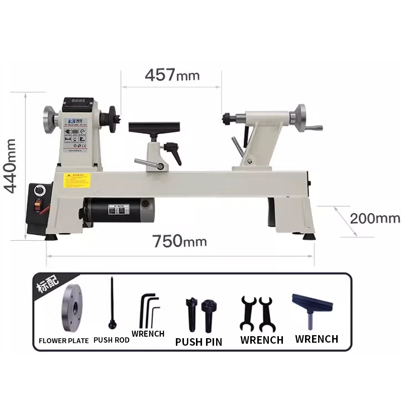 Mesin Bubut Kayu 550W/900W den - Woodworking Lathe Variable Speed 550W ulasan dan harga