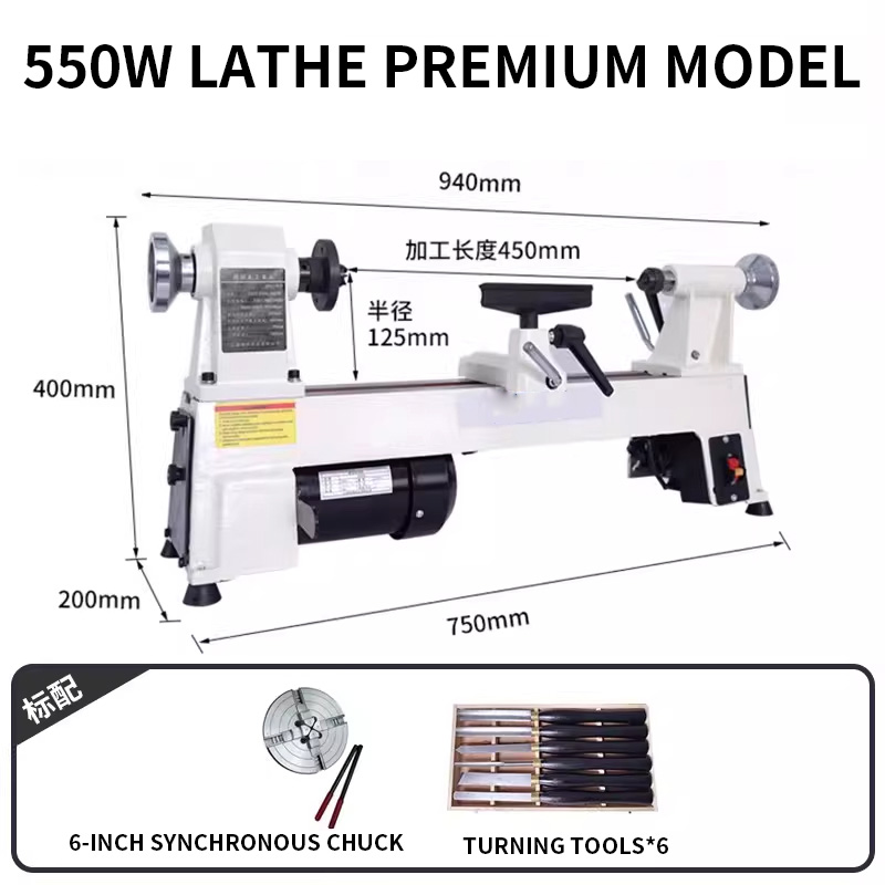 Mesin Bubut Kayu 550W/900W den - Woodworking Lathe Variable Speed 550W ulasan dan harga