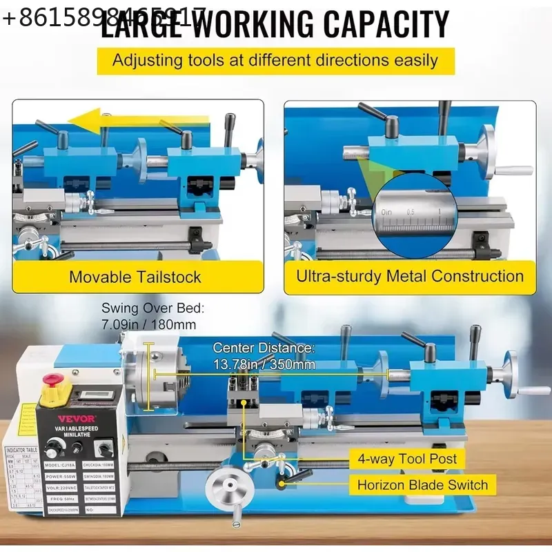 Mesin Bubut Logam Meja 7x14 In - Mini Metal Lathe 7X14 ulasan dan harga