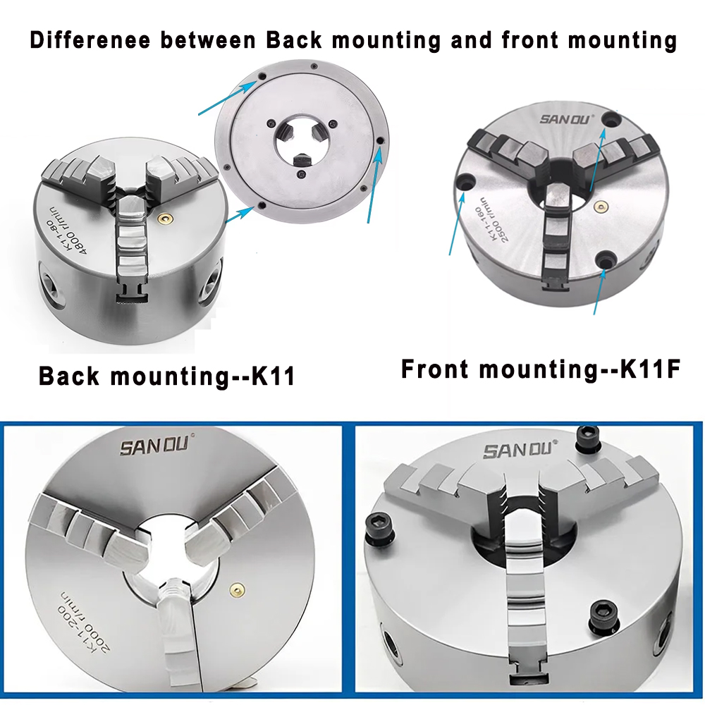 Chuck Mesin Bubut SANOU Self C - Lathe Chuck 3 Jaw 125Mm ulasan dan harga